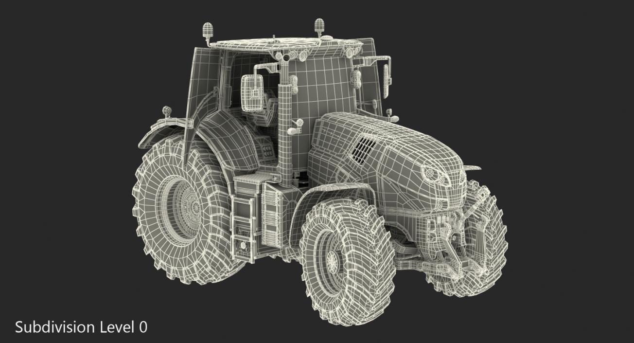 New Tractor Claas Axion 800 Rigged 3D model