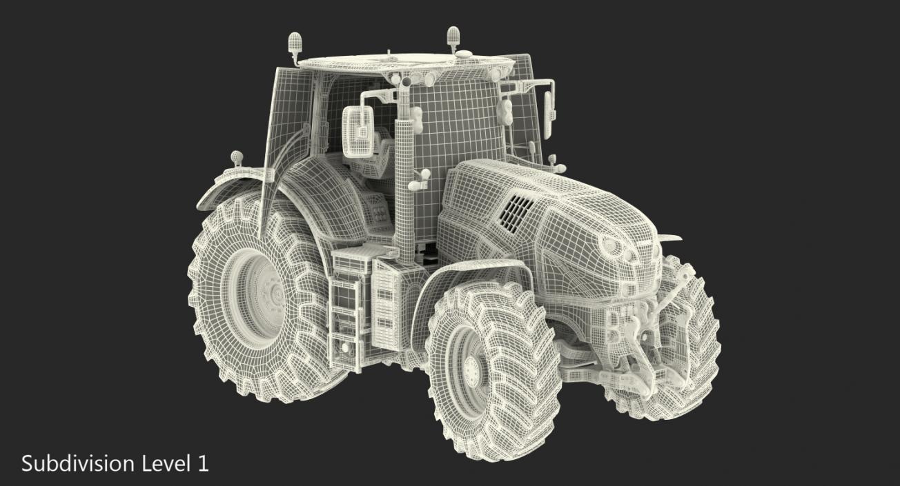 New Tractor Claas Axion 800 Rigged 3D model