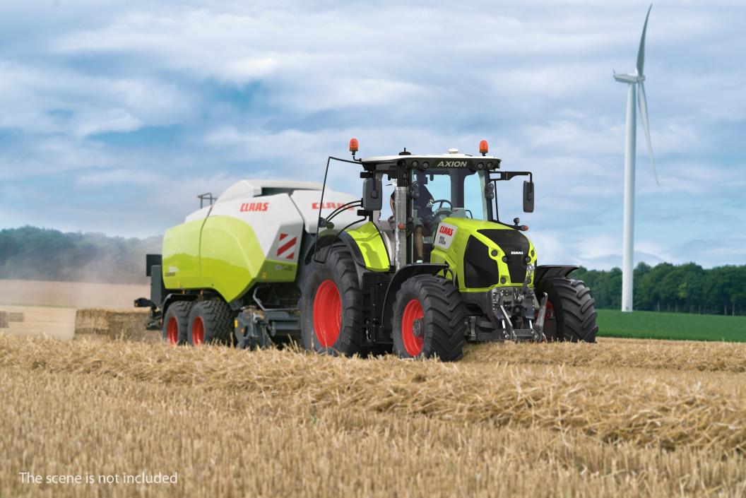 New Tractor Claas Axion 800 Rigged 3D model