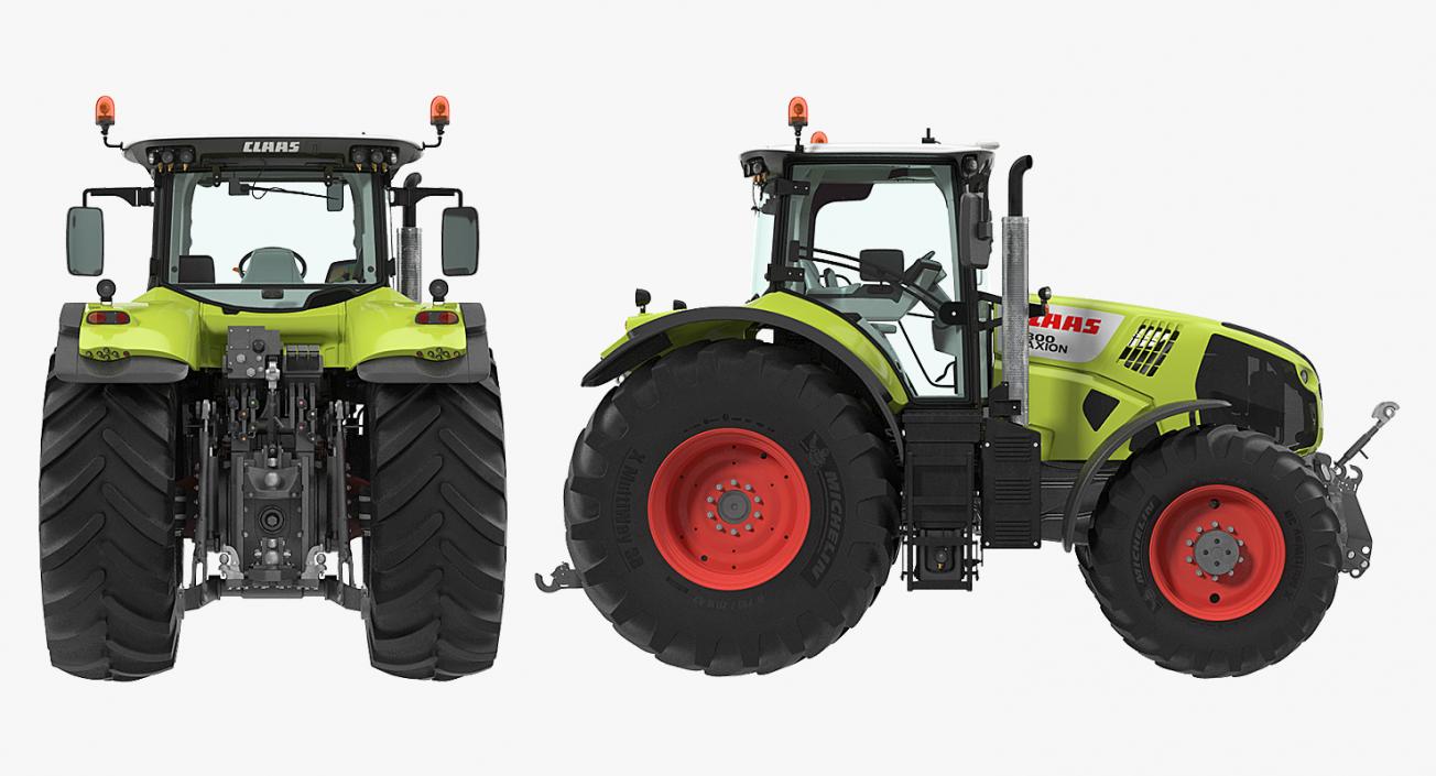 New Tractor Claas Axion 800 Rigged 3D model