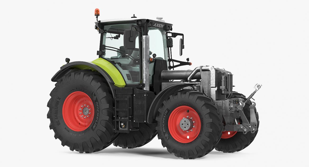 New Tractor Claas Axion 800 Rigged 3D model