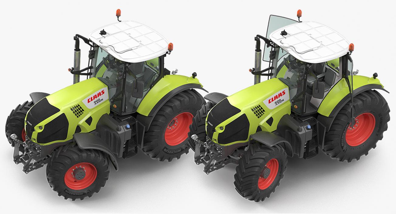 New Tractor Claas Axion 800 Rigged 3D model