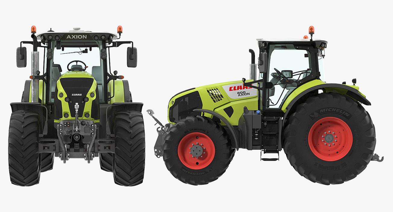 New Tractor Claas Axion 800 Rigged 3D model