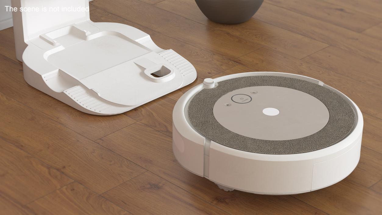 Robot Vacuum Cleaner on Station White 3D