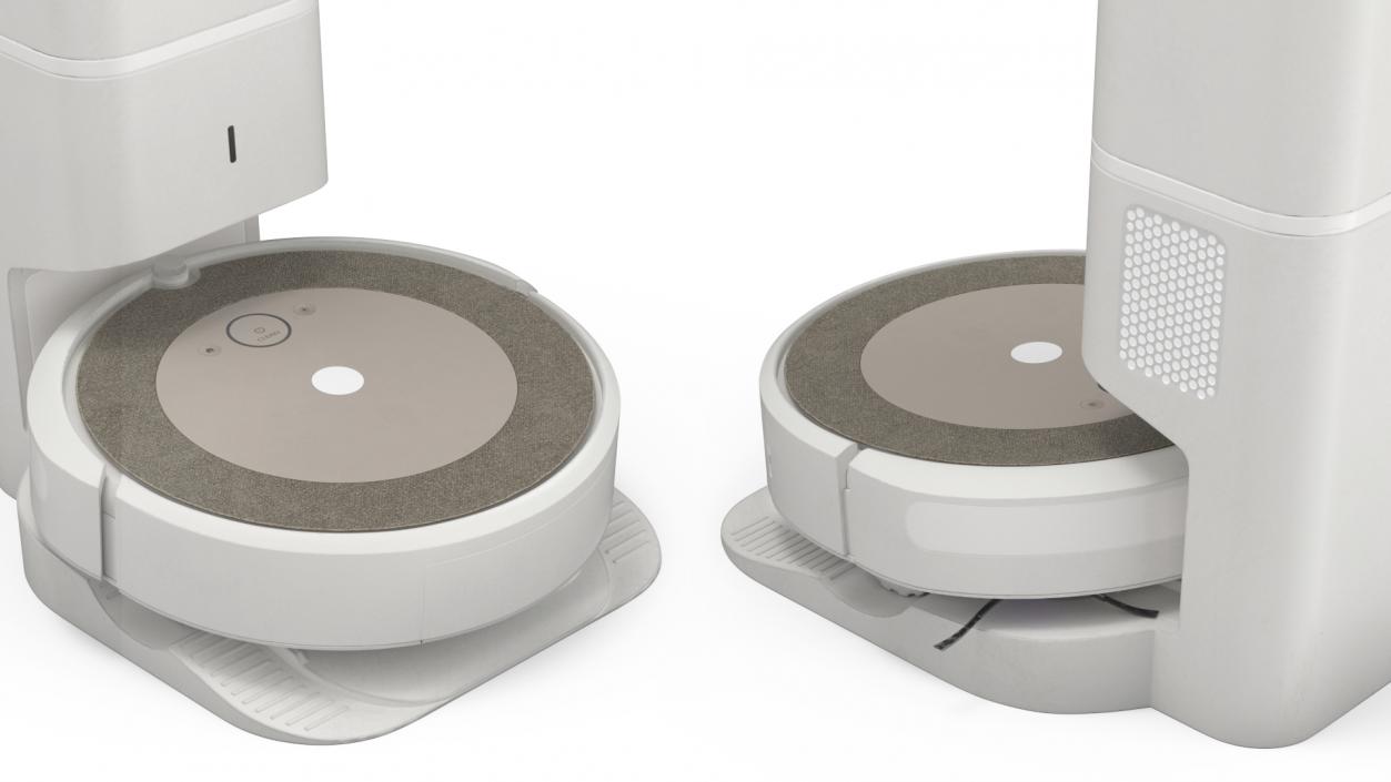 Robot Vacuum Cleaner on Station White 3D