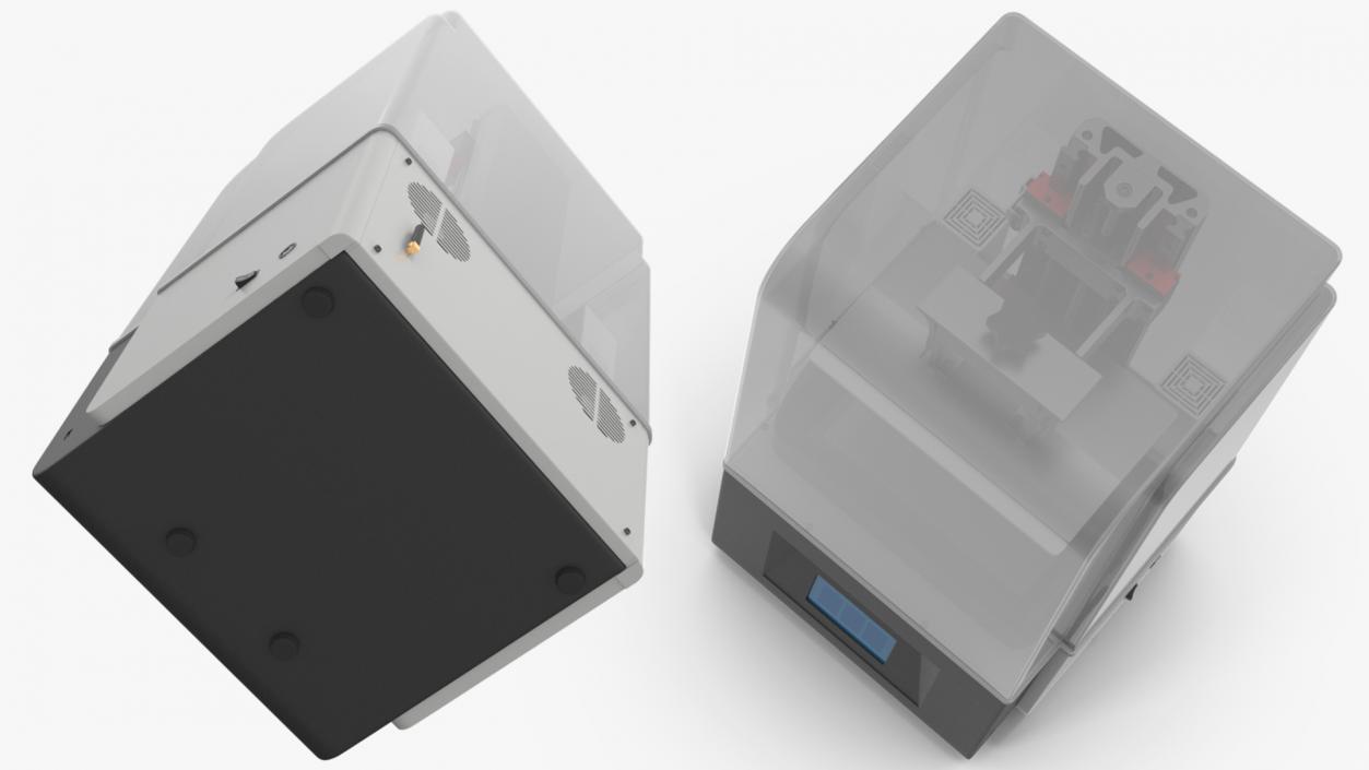 3D model Printer with Plastic Case