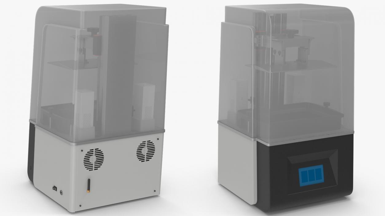 3D model Printer with Plastic Case