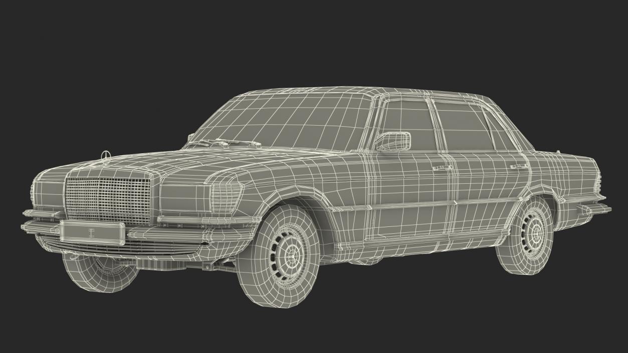 Mercedes Benz 350 SE Orange Rigged 3D model