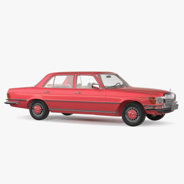 Mercedes Benz 350 SE Orange Rigged 3D model