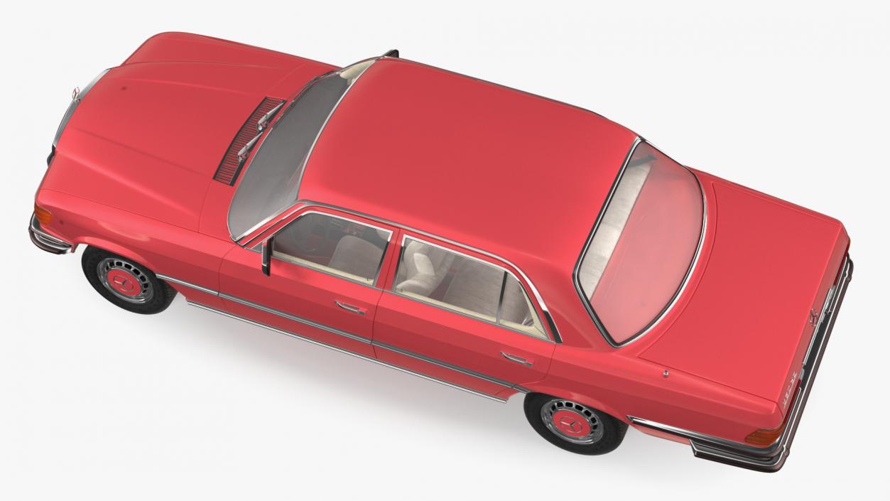 Mercedes Benz 350 SE Orange Rigged 3D model