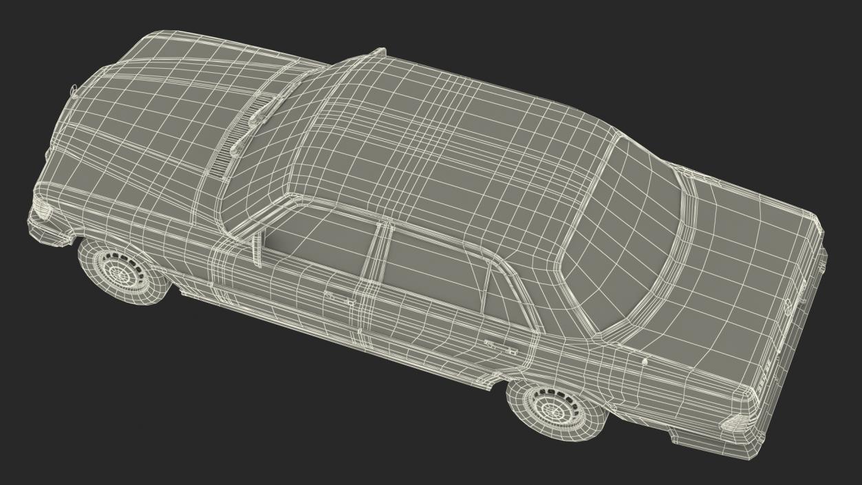 Mercedes Benz 350 SE Orange Rigged 3D model