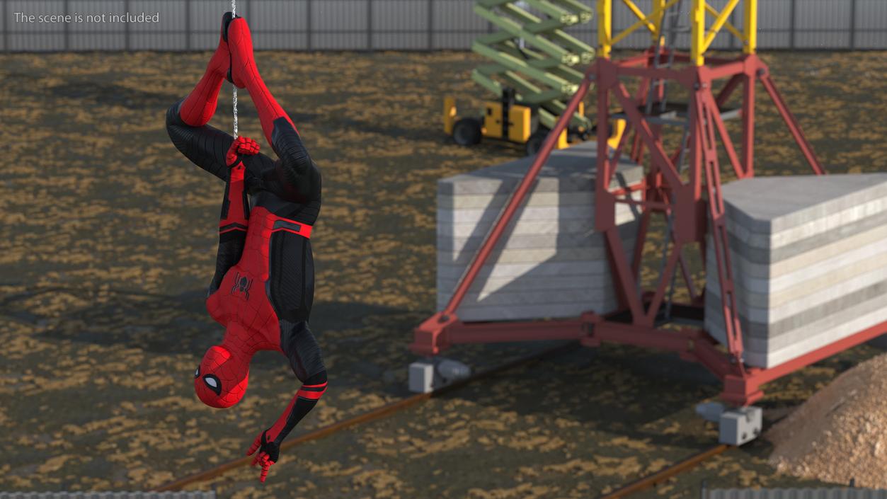 3D Spider Man Hanging Pose model