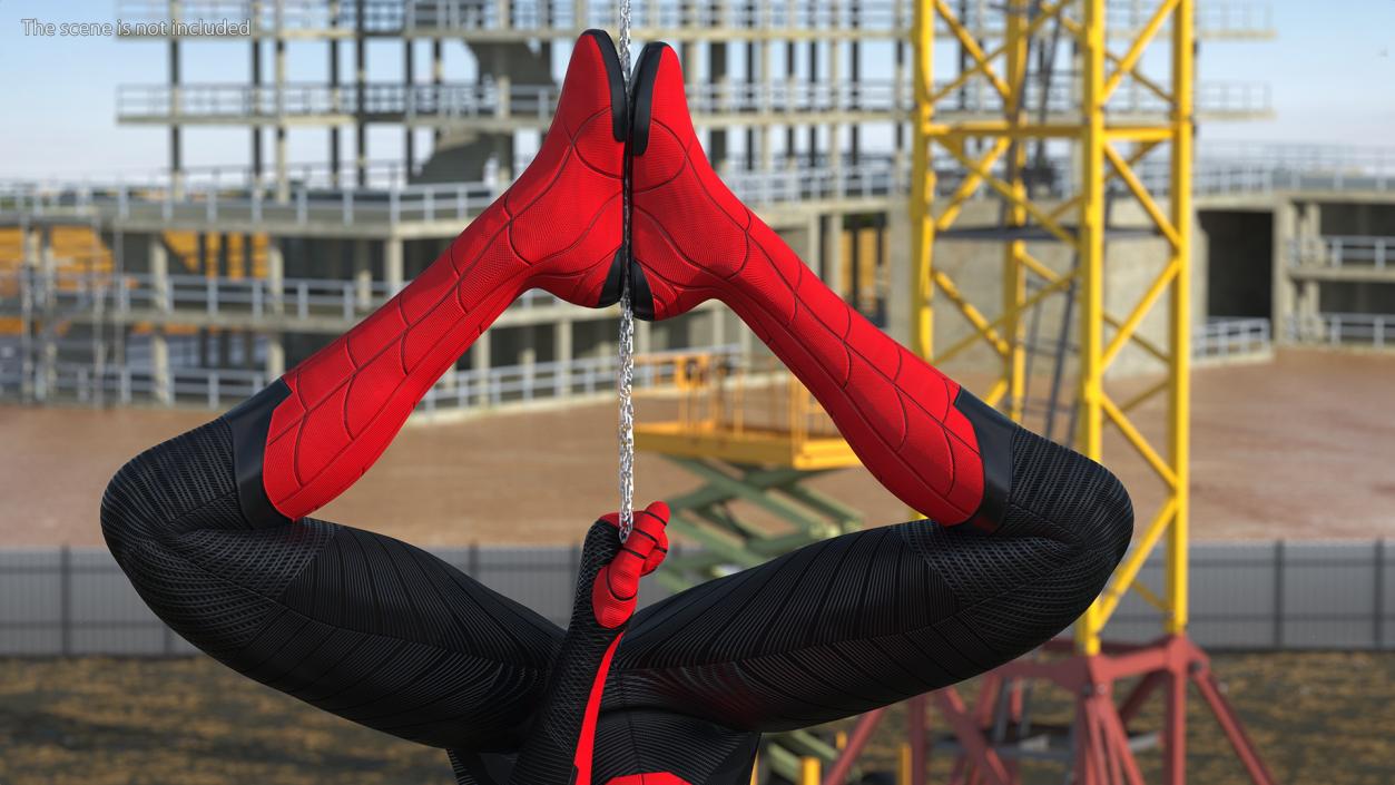 3D Spider Man Hanging Pose model