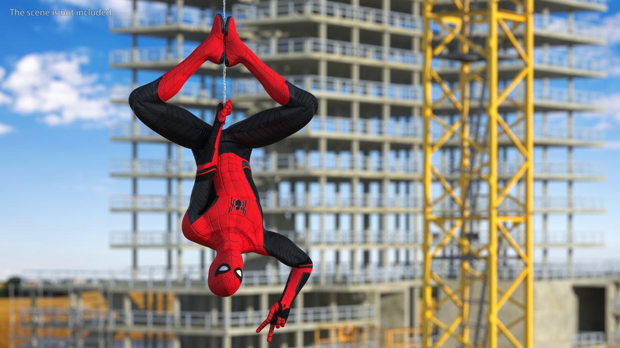 3D Spider Man Hanging Pose model