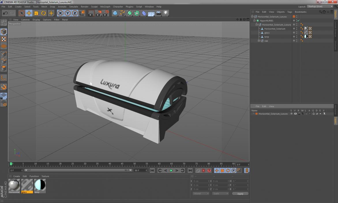 3D Horizontal Solarium Luxura