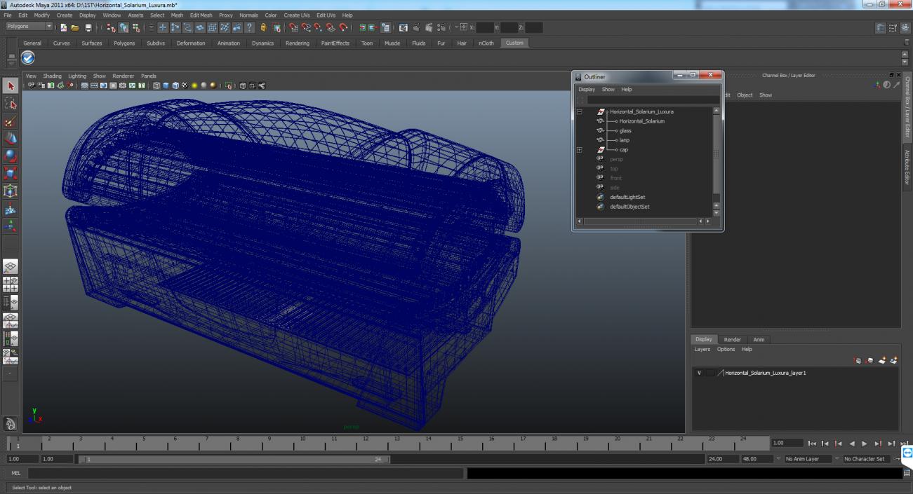 3D Horizontal Solarium Luxura