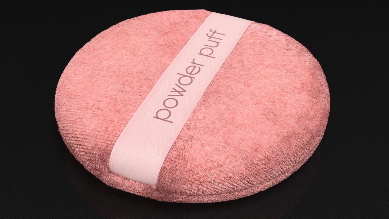 3D model Compact Makeup Powder Puff Fur