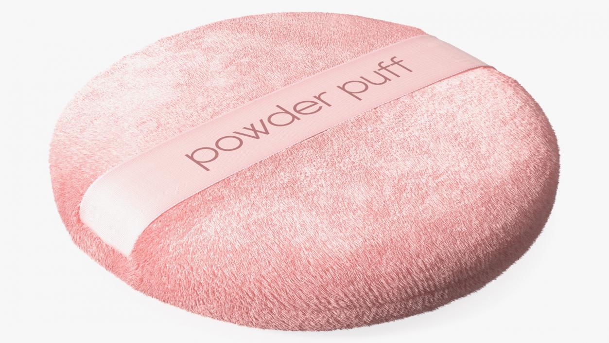 3D model Compact Makeup Powder Puff Fur