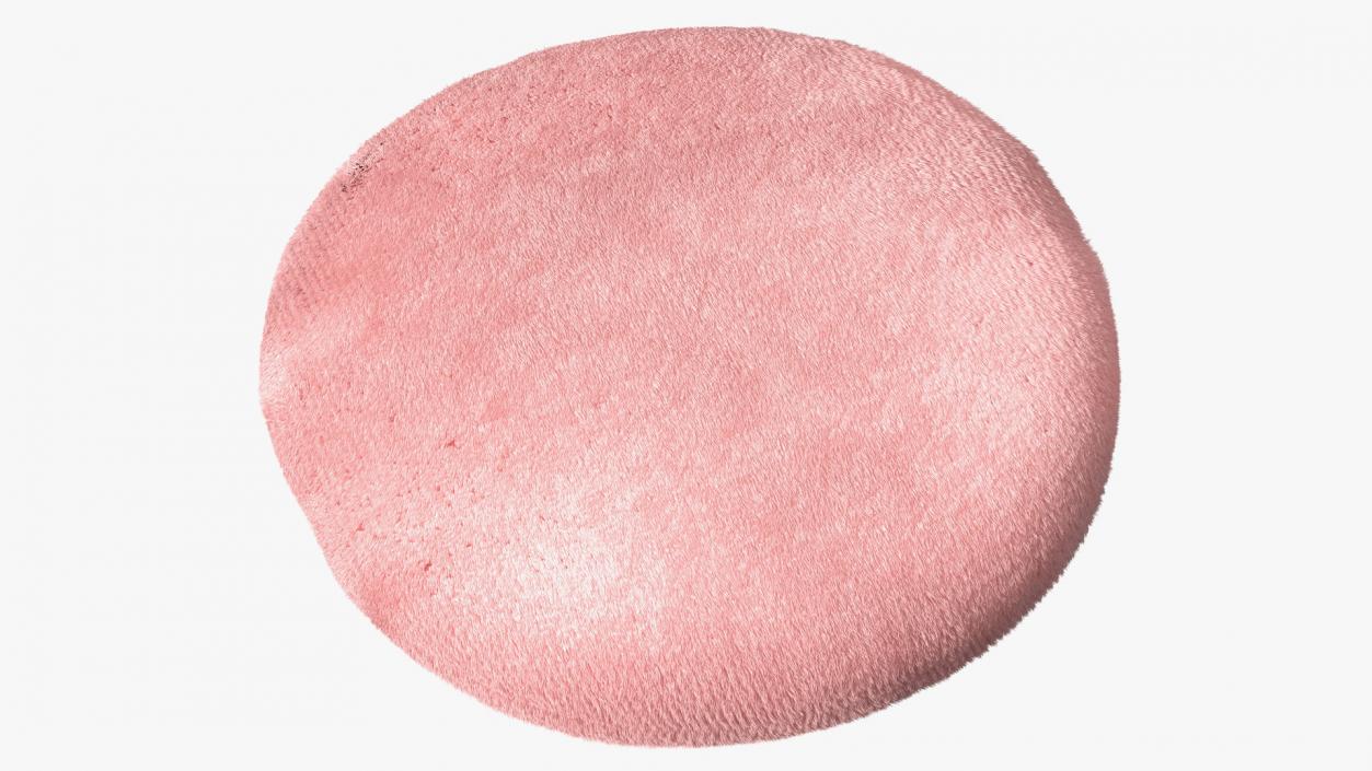 3D model Compact Makeup Powder Puff Fur