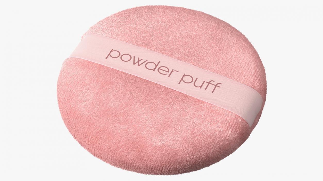 3D model Compact Makeup Powder Puff Fur