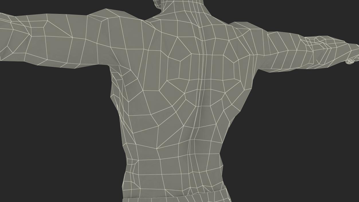 Fitness Athletic Man T-Pose 3D