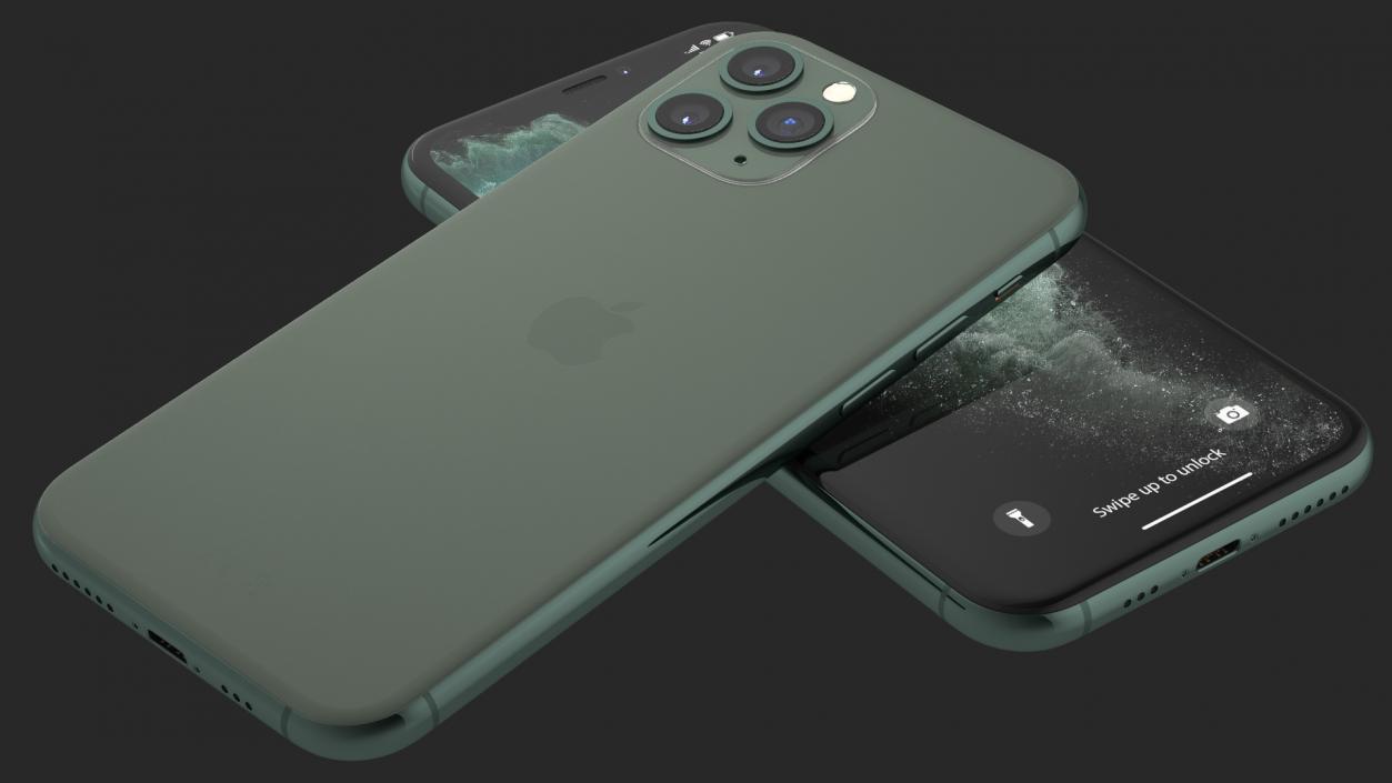 Apple iPhone 11 Pro Midnight Green 3D model