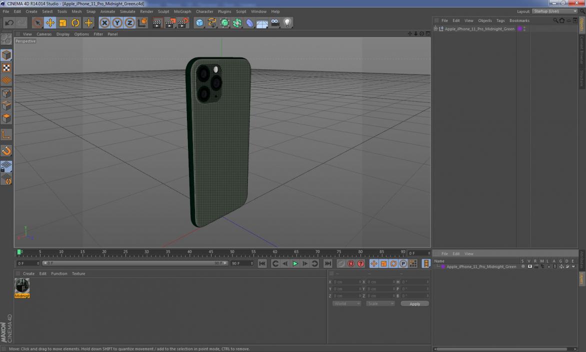 Apple iPhone 11 Pro Midnight Green 3D model