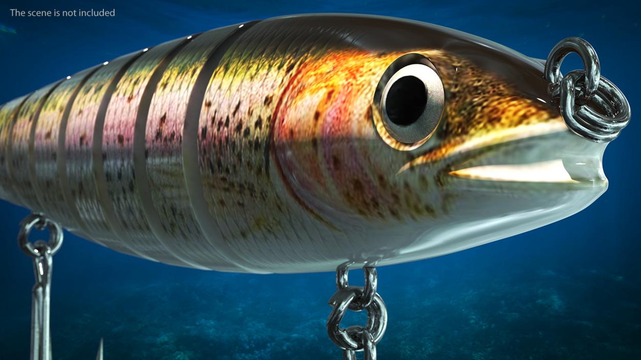 3D Slow Sinking Bionic Swimming Lure model