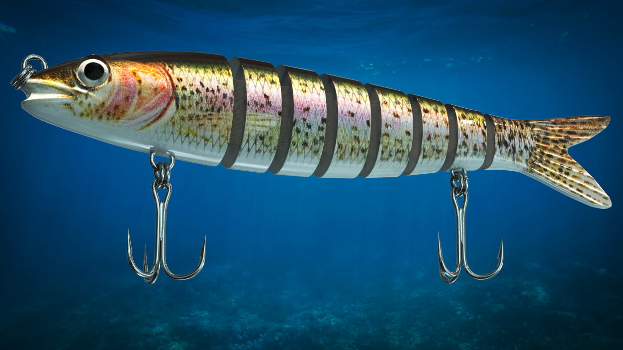 3D Slow Sinking Bionic Swimming Lure model