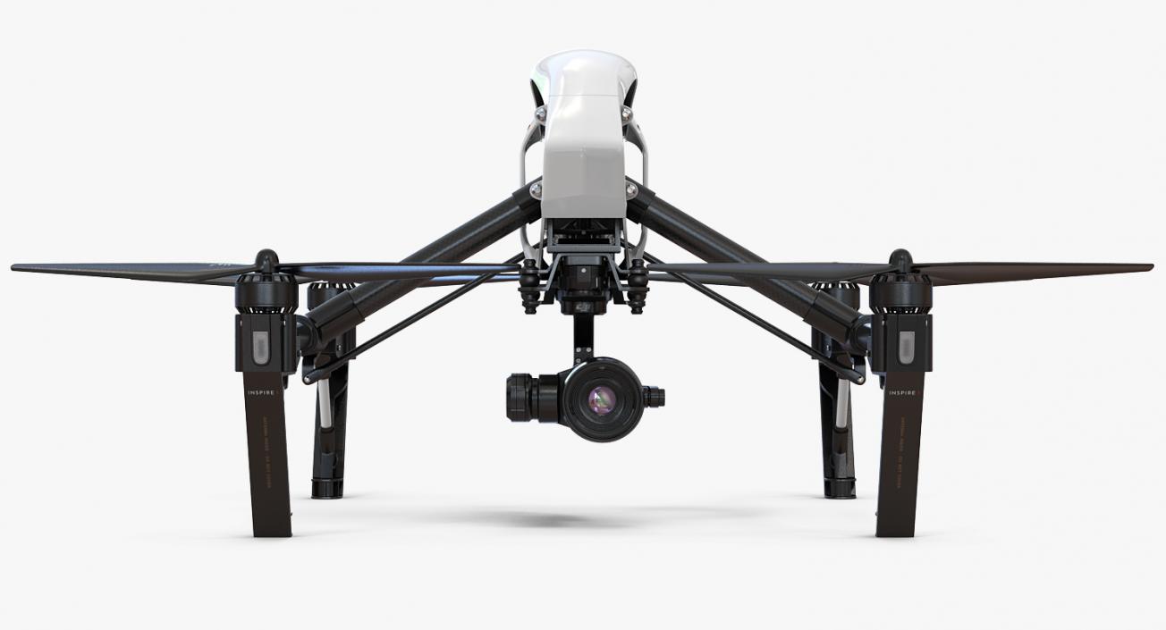 3D model DJI Inspire 1 Pro Drone with 4K Camera Rigged