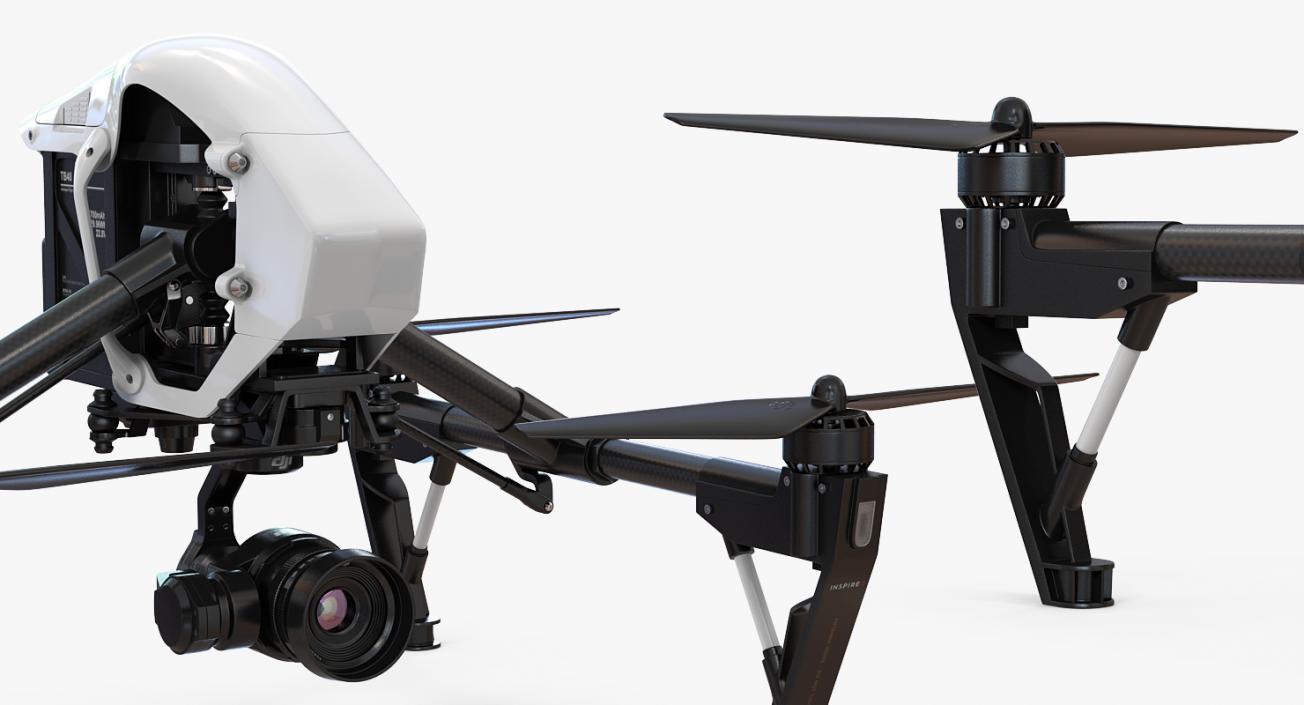 3D model DJI Inspire 1 Pro Drone with 4K Camera Rigged