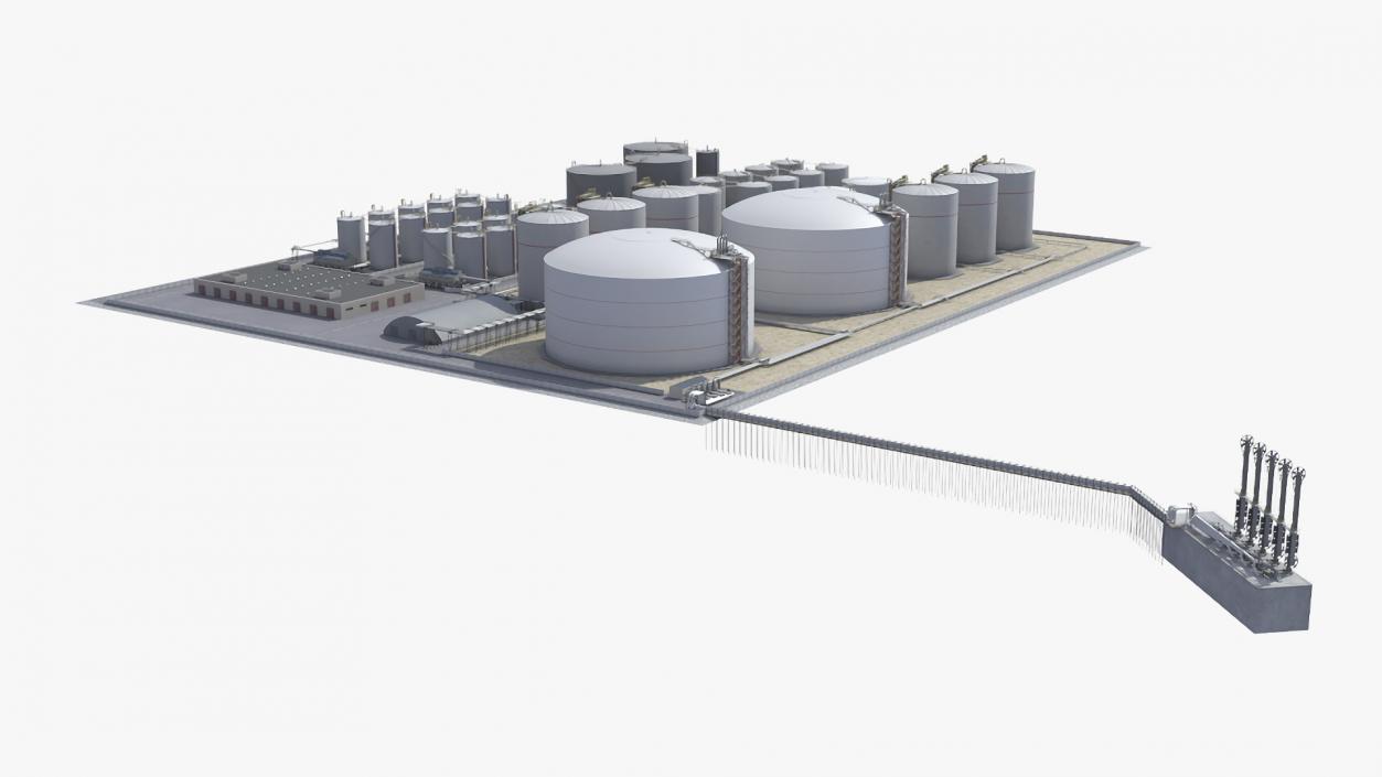 Liquefied Natural Gas Terminal 3 3D