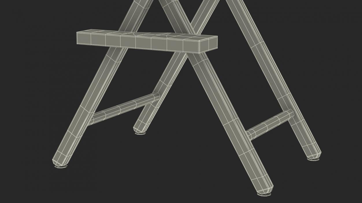 3D Tall Folding Chair model