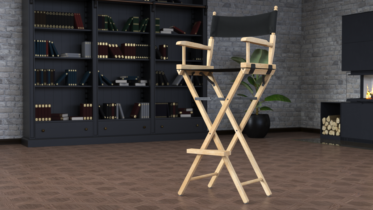 3D Tall Folding Chair model