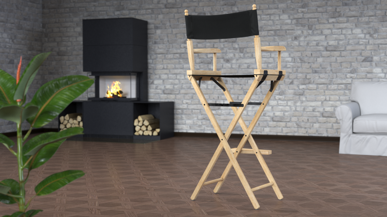 3D Tall Folding Chair model