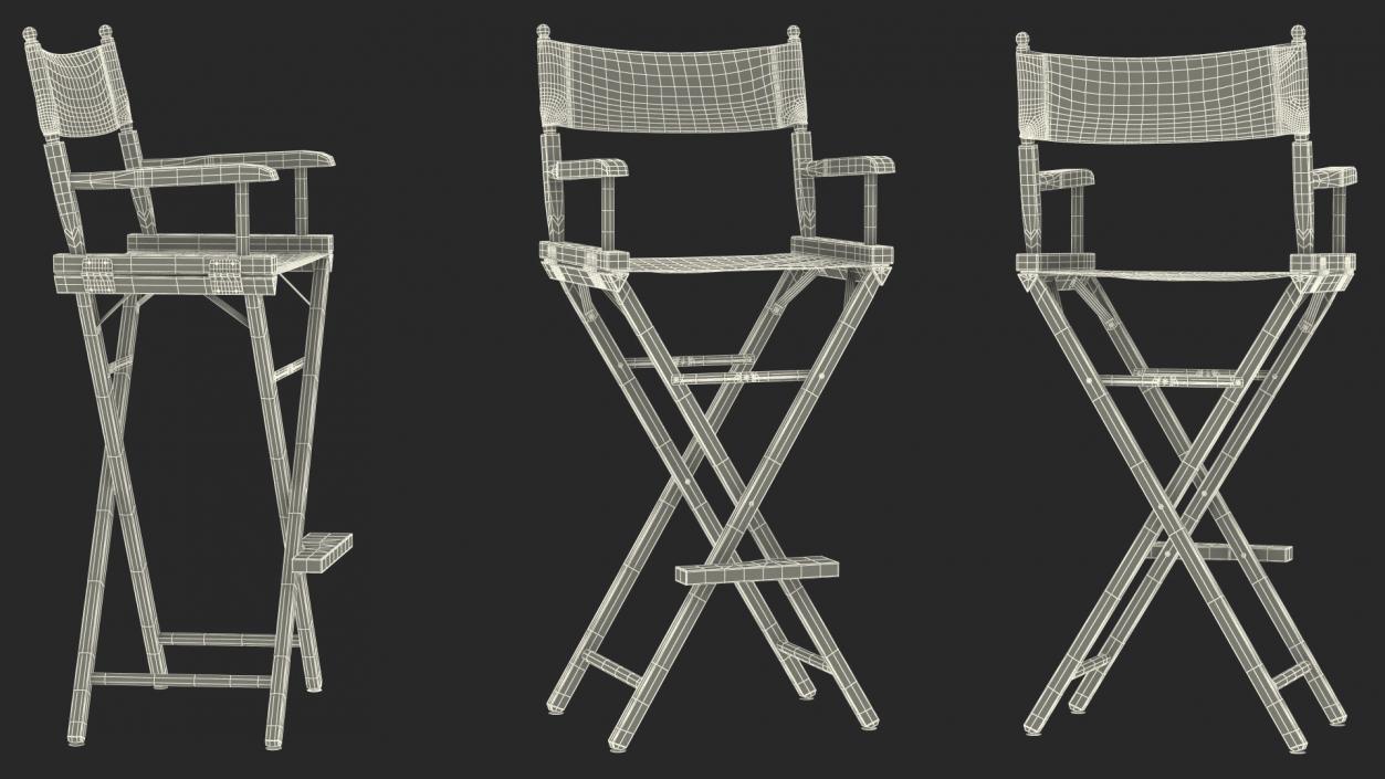 3D Tall Folding Chair model