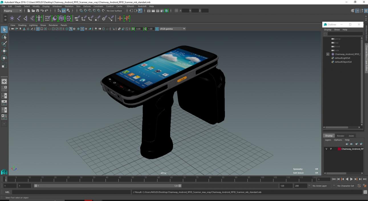 Chainway Android RFID Scanner 3D model