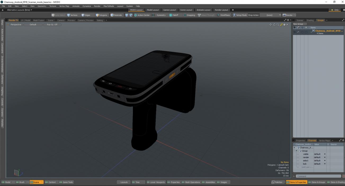 Chainway Android RFID Scanner 3D model