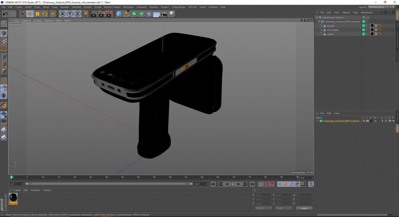 Chainway Android RFID Scanner 3D model