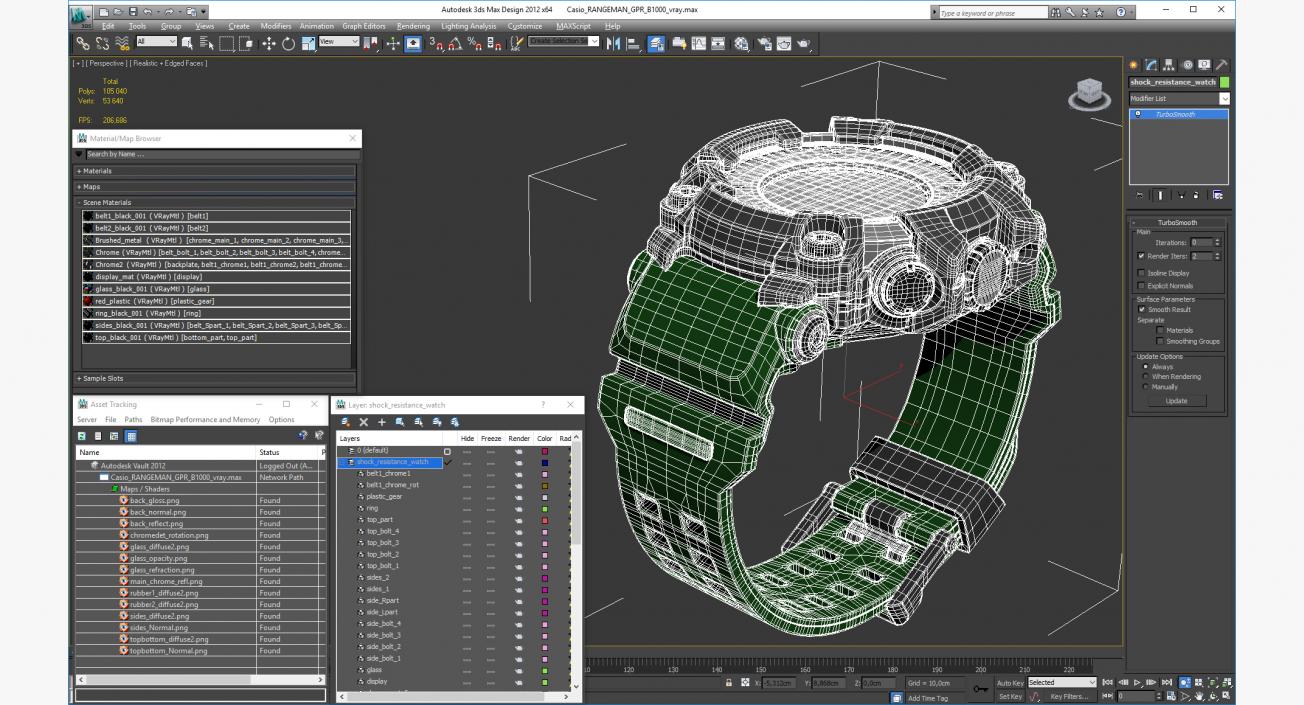 Casio RANGEMAN GPR B1000 3D model