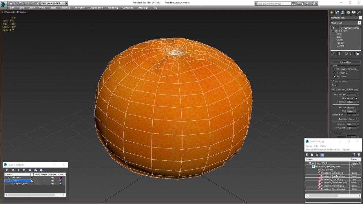 3D model Mandarin