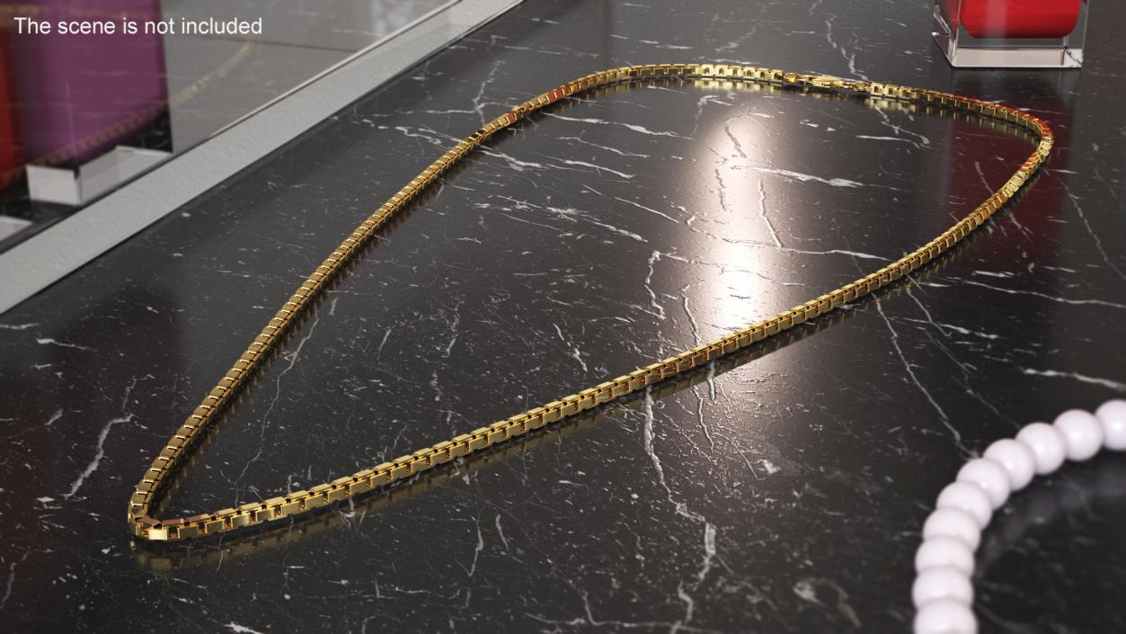 Gold Box Chain 3D model