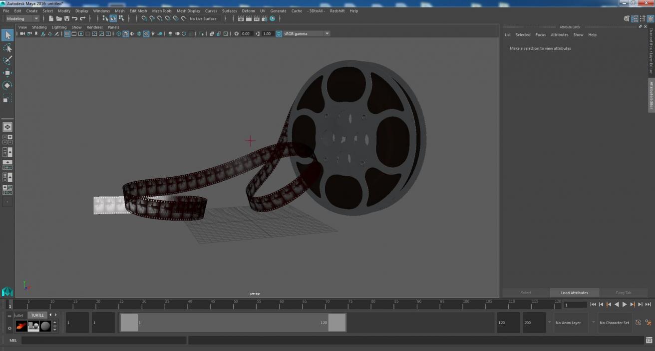 3D model Movie Film Reel