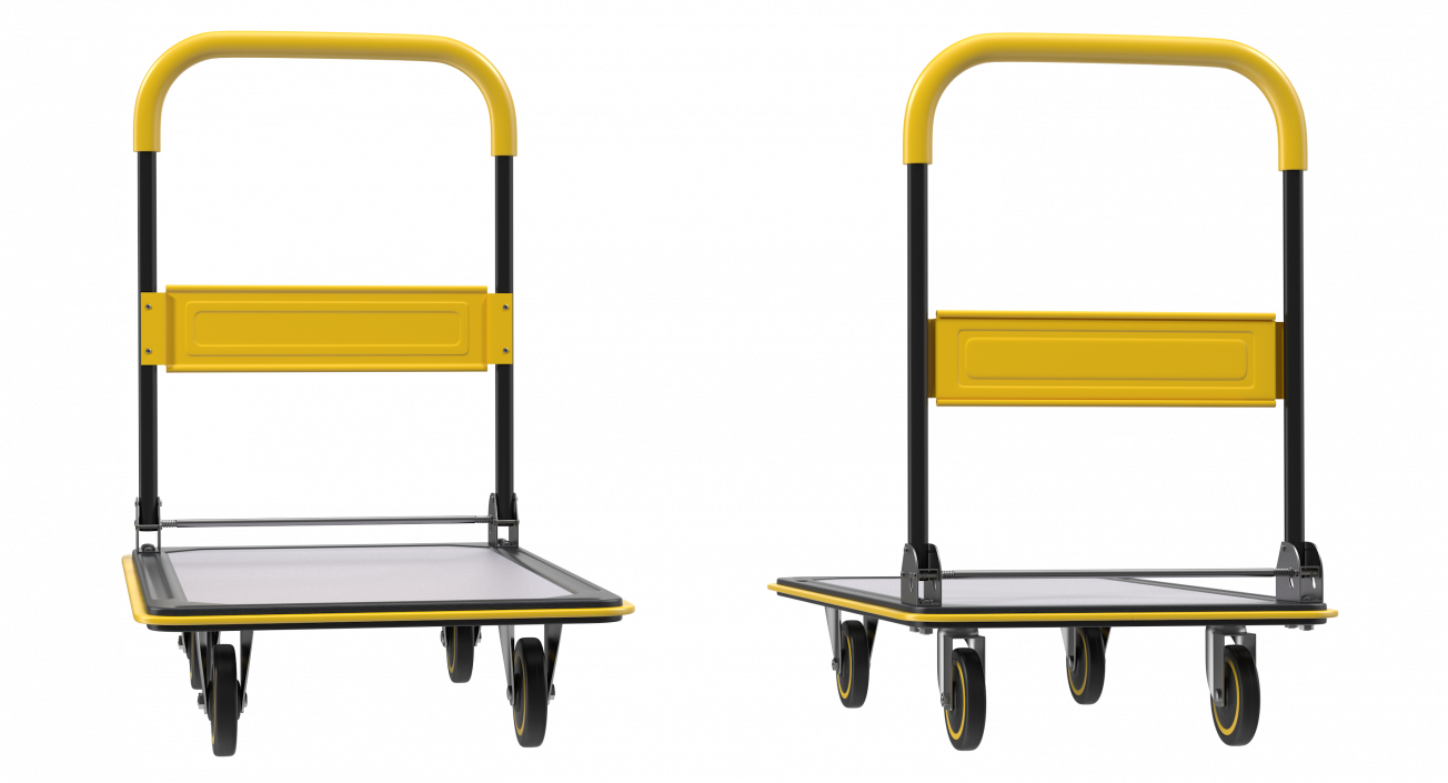 Folding Handle Trolley 3D