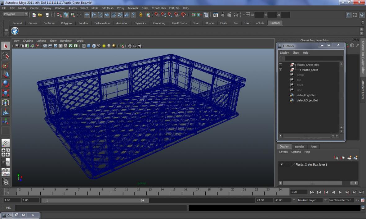 Plastic Crate Box 3D