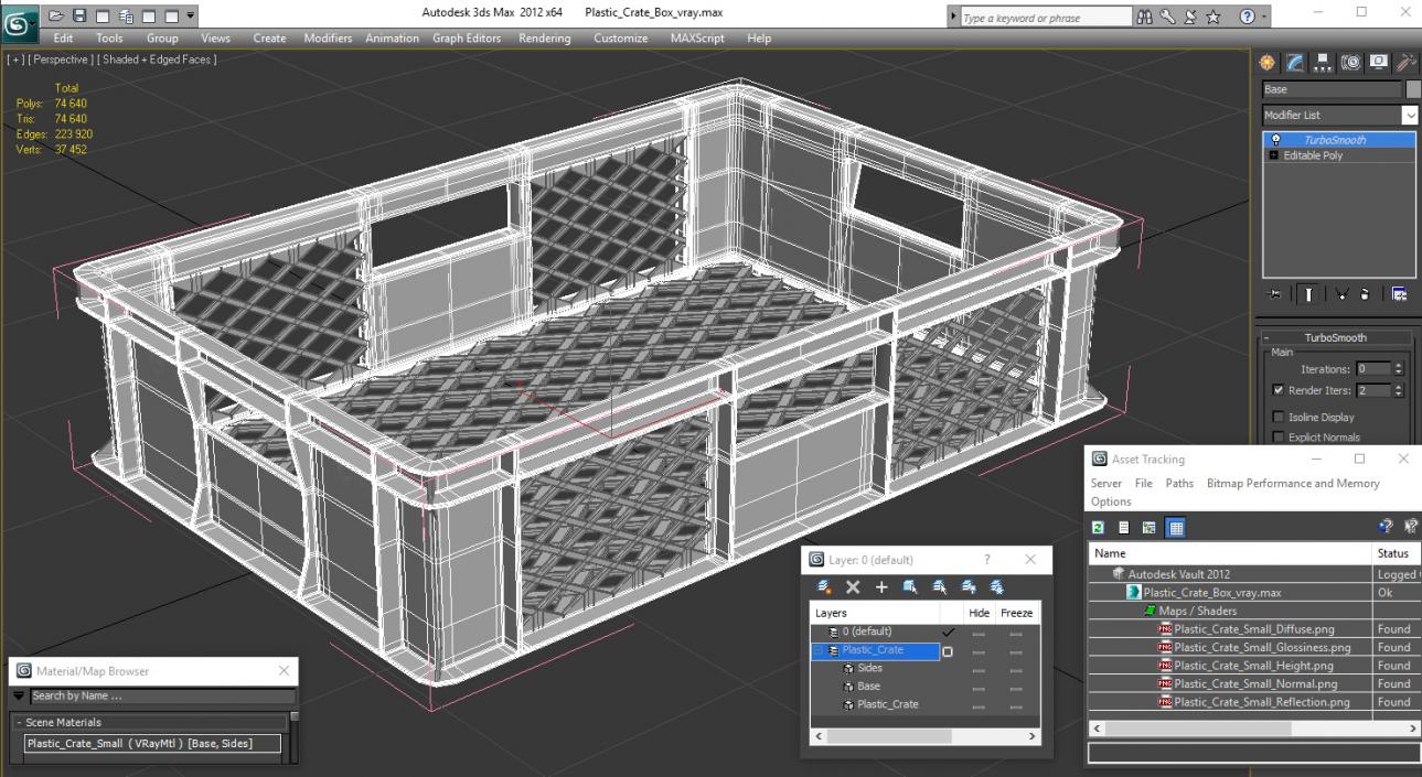 Plastic Crate Box 3D