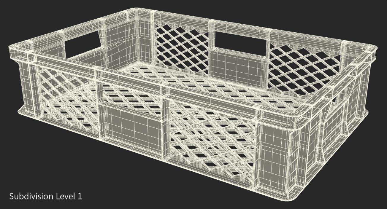 Plastic Crate Box 3D