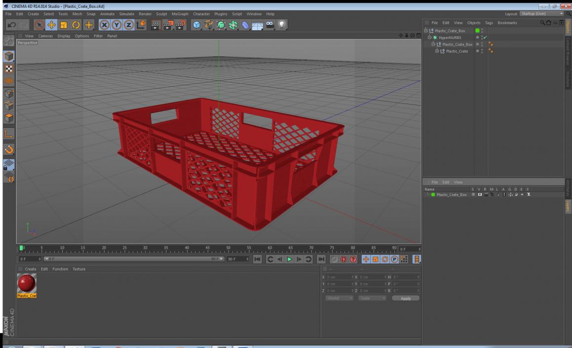 Plastic Crate Box 3D