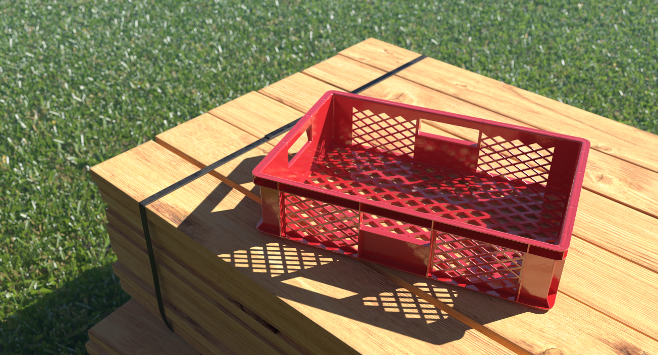 Plastic Crate Box 3D