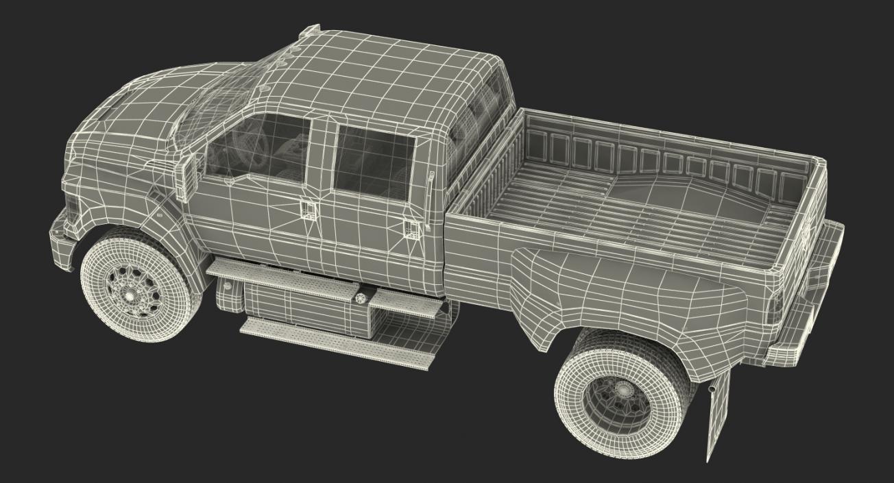 3D Generic Pickup Simple Interior 3D model 2